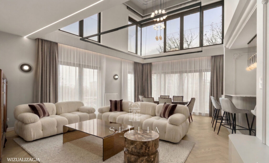 Dwupoziomy apartament przy Browarach Warszzawskich